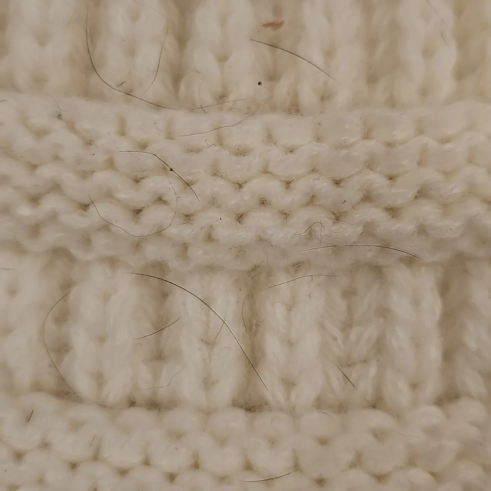 N White Knitted Hat C.C Brand No Size But Looks Great For Winter